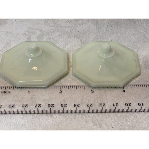 akro agate Other - Lids Akro Agate Uranium Glass 2.5”  Childs Dishes Covers